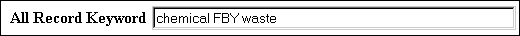 All Record Keyword: chemical FBY waste